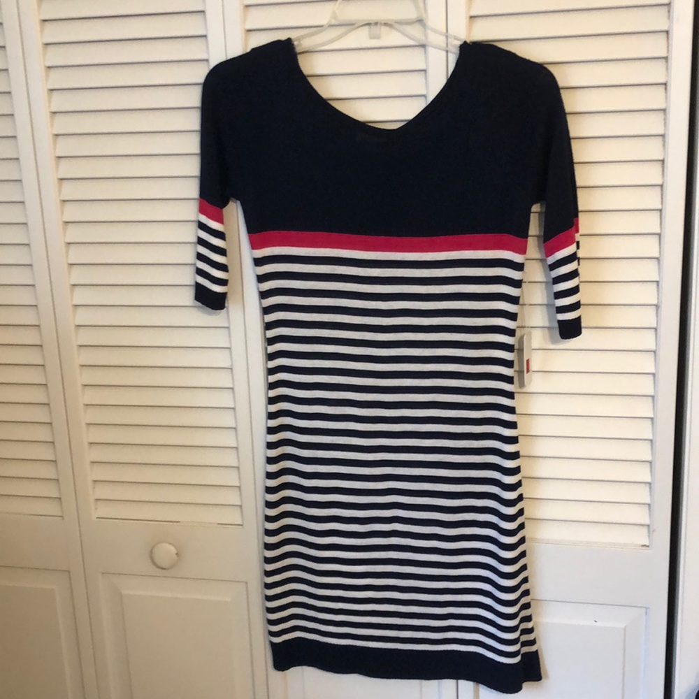 Navy and White Preppy Dress